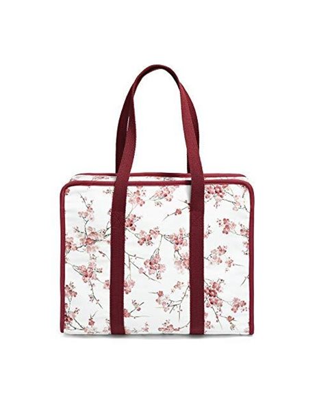Prym 612059 All in One Needlework Bag Cherry Blossom Nostalgia 34cm x 26cm x 9.5cm, White, Size