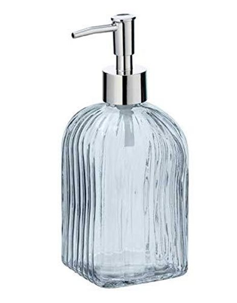 WENKO DIE BESSERE IDEE Vetro Liquid Soap Dispenser 0.52 L, 7,5 x 19 x 7,5 cm