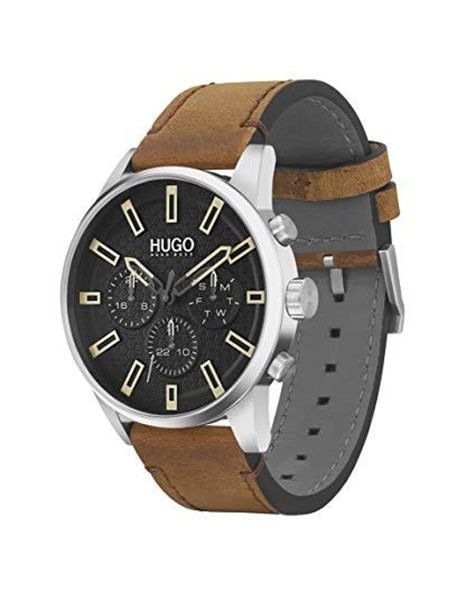 HUGO Men's Analogue Quartz Watch with Leather Strap 1530150