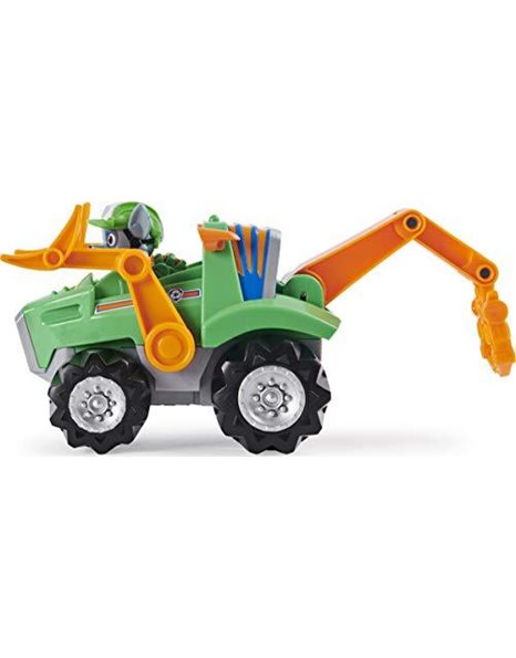 PAW Patrol Dino Rescue Rockys Deluxe Rev Up Vehicle with Mystery Dinosaur Figure