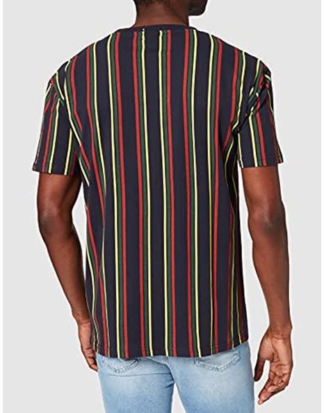 Urban Classics Men's Printed Oversized Retro Stripe Tee T-Shirt