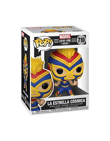 Funko Marvel Luchadores Captain Marvel Collectable Toy - Collectable Vinyl Figure For Display - Gift Idea - Official Merchandise - Toys For Kids & Adults - Comic Books Fans