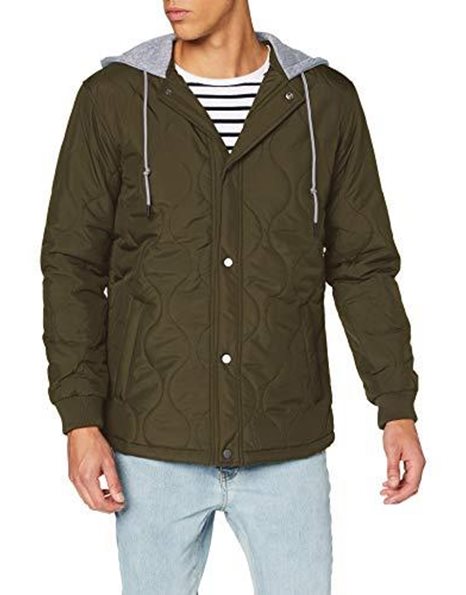 Urban Classics Men's Quilted Hooded Jacket Women