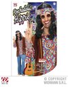 WIDMANN - Psychedelic hippie man costume, shirt with vest, trousers, headband, chain, flower power, fancy dress, carnival, theme party