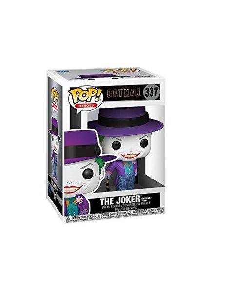 Funko POP! Heroes: DC Batman 1989 - the Joker With Hat - 1/6 Odds for Rare Chase Variant - DC Comics - Collectable Vinyl Figure - Gift Idea - Official Merchandise - Toys for Kids & Adults
