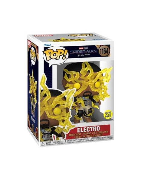 Funko POP! & Tee: Spider-Man: NWH - Electro - Glow In the Dark - Small - (S) - Marvel - T-Shirt - Clothes With Collectable Vinyl Figure - Gift Idea - Toys and Short Sleeve Top for Adults Unisex Men