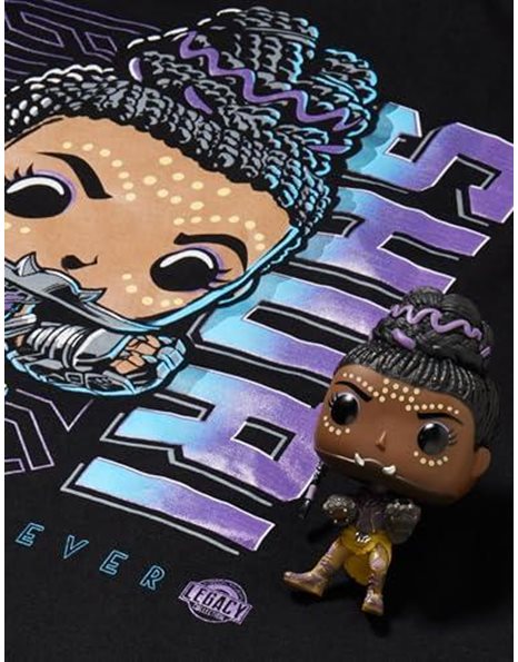 Funko Pop! & Tee: Marvel - Black Panther Shuri - Extra Large - (XL) - T-Shirt - Clothes With Collectable Vinyl Figure - Gift Idea - Toys and Short Sleeve Top for Adults Unisex Men and Women