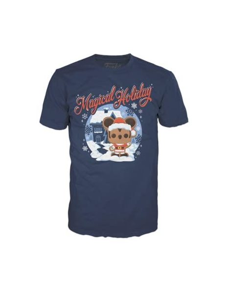 Funko Boxed Tee: Disney Holiday - Santa Mickeyickey - Medium - T-Shirt - Clothes - Gift Idea - Short Sleeve Top for Adults Unisex Men and Women - Official Merchandise Fans Multicolour