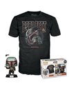 Funko Pop! & Tee: Star Wars - Boba Fett - Large - (L) - T-Shirt - Clothes With Collectable Vinyl Figure - Gift Idea - Toys and Short Sleeve Top for Adults Unisex Men and Women - Official Merchandise