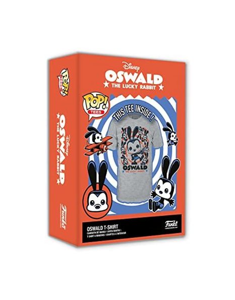 Funko Boxed Tee: Disney - Oswald - Extra Large - (XL) - T-Shirt - Clothes - Gift Idea - Short Sleeve Top for Adults Unisex Men and Women - Official Merchandise Fans Multicolour