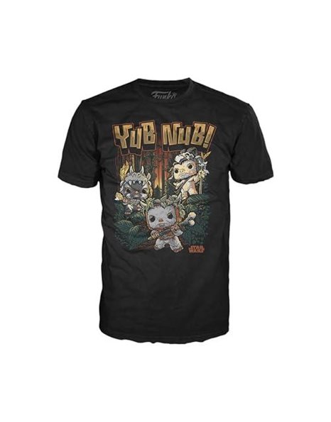 Funko Boxed Tee: Star Wars - Ewok - XL - T-Shirt - Clothes - Gift Idea - Short Sleeve Top for Adults Unisex Men and Women - Official Merchandise - Movies Fans