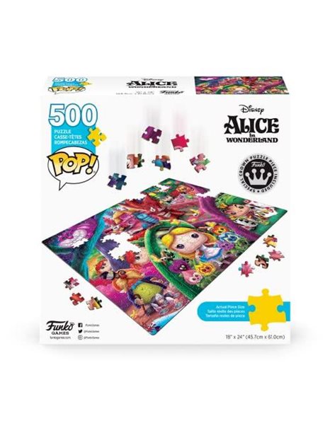 Funko POP! Puzzle - Disney Alice in Wonderland - Funko - Jigsaw - 500 pieces - 45.7cm x 61cm - English/French/Spanish language