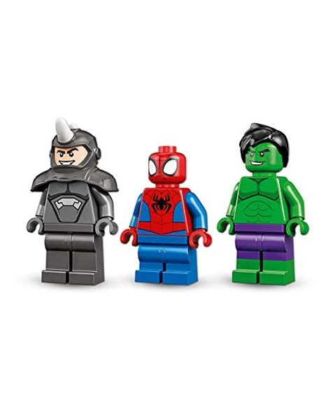 LEGO 10782 Marvel Hulk vs. Rhino Monster Truck Showdown, Toy for Kids, Boys & Girls Age 4 Plus with Spider-Man Minifigure, Spidey And His Amazing Friends Series