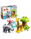LEGO 10971 DUPLO Wild Animals of Africa, Animal Toys for Toddlers, Girls & Boys Aged 2 Plus Years old, Learning Toy with Baby Elephant & Giraffe Figures