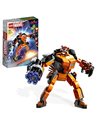 LEGO 76243 Marvel Rocket Mech Armour Set, Guardians of the Galaxy Racoon Buildable Action Figure Toy, Avengers Collectable Gift Idea for Kids 6 Plus Years Old