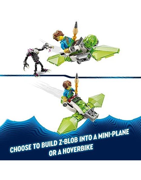 LEGO 71455 DREAMZzz Grimkeeper the Cage Monster Figure Set, Transform Z-Blob into Mini-Plane or Hoverbike, With Minifigures from the TV Show, Toys for 7+ Years Old Kids, Boys, Girls (Pre-Order Now)