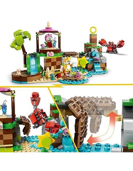 LEGO 76992 Sonic the Hedgehog Amys Animal Rescue Island Playset, Buildable Toy with 6 Characters including Amy & Tails Figures, Gifts for Kids, Boys & Girls 7 Plus Years Old
