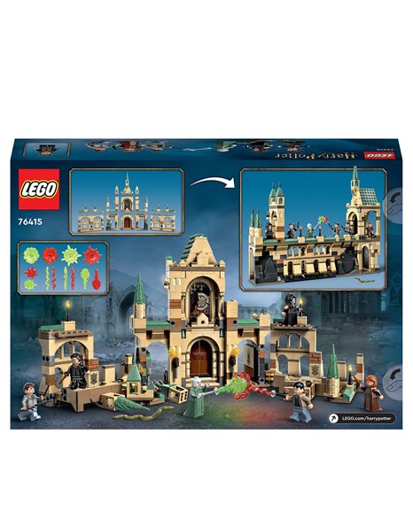 LEGO 76415 Harry Potter The Battle of Hogwarts, Castle Toy with Molly Weasley, Bellatrix Lestrange and Voldemort Minifigures plus the Sword of Gryffindor, Deathly Hallows – Part 2 Set