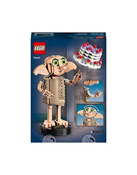 LEGO 76421 Harry Potter Dobby the House-Elf Set, Movable Iconic Figure Model, Toy or Bedroom Accessory Decoration, Character Collection, Gift for Girls, Boys, Teens and All Fans Aged 8+