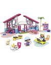 Barbie ??MEGA Barbie Malibu House Building Set with 303 bricks and special pieces, accessories and 2 micro-dolls, toy gift set for ages 5 and up ?