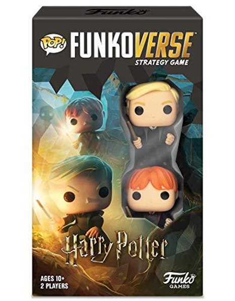 FUNKO GAMES Harry Potter 101 Funkoverse Extension - 2 Pack - English Version - Board Game - Draco Malfoy And Ron Weasley - 3 (7.6 Cm) POP! - Light Strategy Board Game For Children & Adults