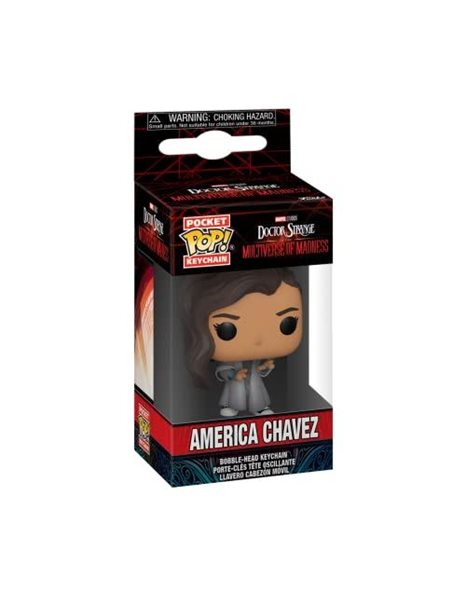 Funko POP! Keychain Marvel: - America Chavez - Doctor Strange Novelty Keyring - Collectable Mini Figure - Stocking Filler - Gift Idea - Official Merchandise - Movies Fans - Backpack Decor