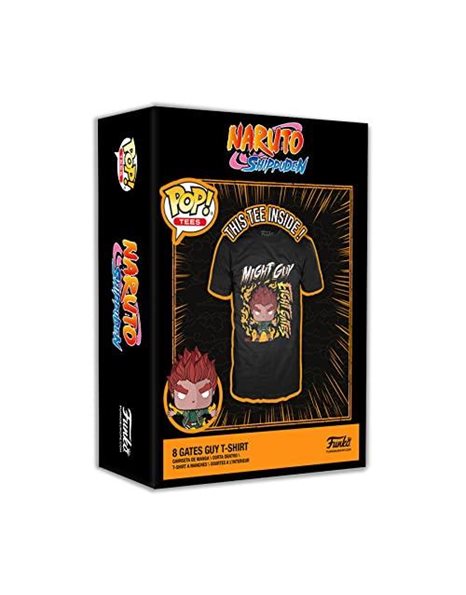 Funko Boxed Tee: Naruto - 8 Gates Guy - Large - (L) - T-Shirt - Clothes - Gift Idea - Short Sleeve Top for Adults Unisex Men and Women - Official Merchandise Fans