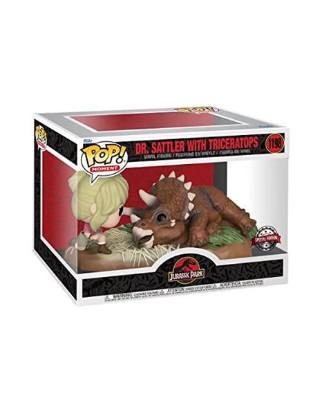 Funko Jurassic Park POP! Moment Vinyl figurine Dr. Sattler with Triceratops Special Edition 9 cm