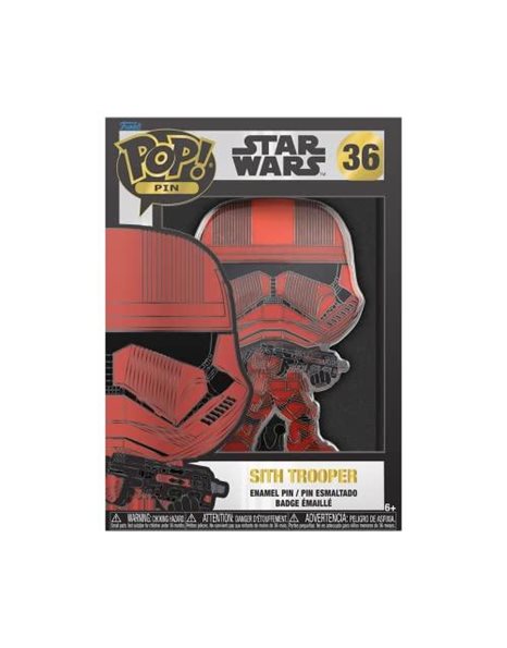 Loungefly Funko Large POP! Enamel Pin - STAR WARS: Sith Trooper - Star Wars Enamel Pins - Cute Collectable Novelty Brooch - for Backpacks & Bags - Gift Idea - Official Merchandise - Movies Fans