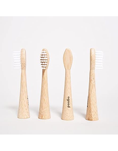 A Good Company Oral-B Toothbrush Head 4-Pack from Bamboo, White, Regular