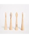 A Good Company Oral-B Toothbrush Head 4-Pack from Bamboo, White, Regular