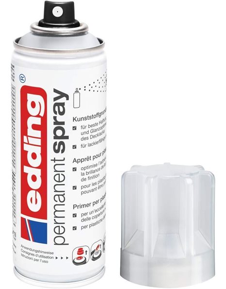 edding 5200 Permanent Spray Plastic Primer - 200 ml - Primer Spray Paint for Preparing Paintable Plastic Surfaces