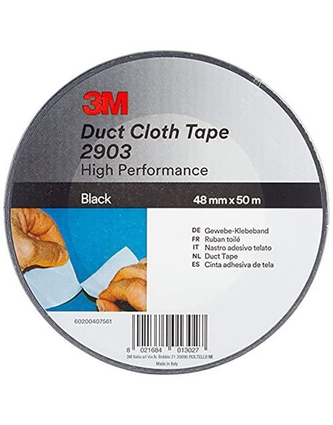 3M General Purpose Duct Tape 2903, 48 mm x 50 m, Black