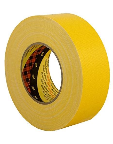 3M 389 Universal High Strength Fabric Tape, 25 mm x 50 m, Yellow, Pack of 36