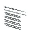 Emuca - Set of 5 pairs (10pcs) of partial extension ball bearing runners/slides 17mm x 246mm (0,66 x 9,6 inch) drawer, Zinc Plated