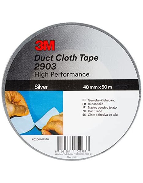 3M Adhesive Tape, Silver, 50 mm (Pack of 2)