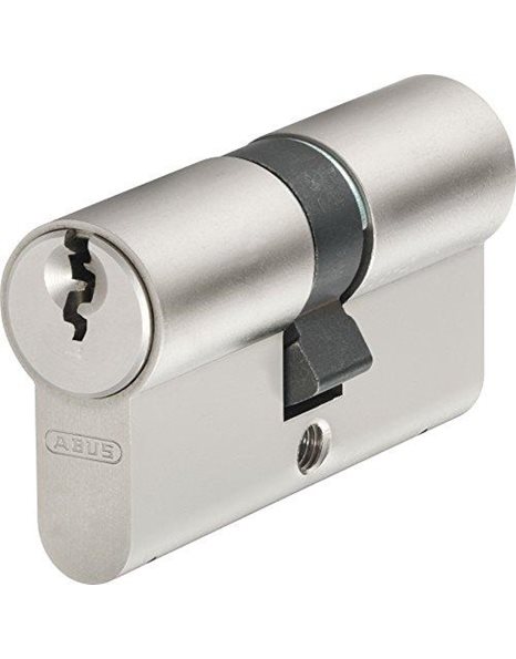 ABUS E30NP 598067 Profile Cylinder with 5 Keys, Silver, 18318