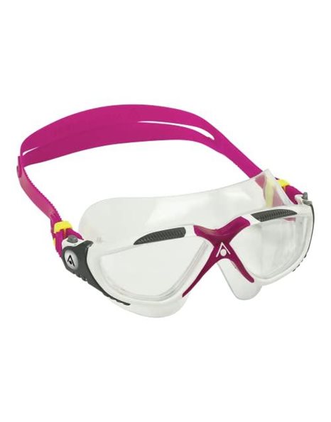 Aquasphere Vista Swimming Mask/Goggles White & Pink - Clear Lens