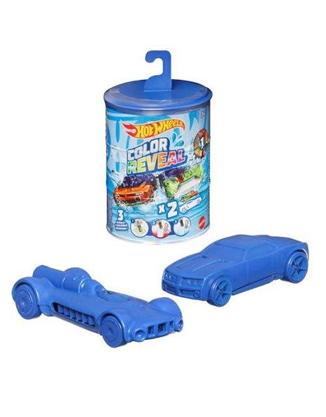 Hot Wheels 2 Toy Cars, Colour Reveal Toy Vehicles in 1:64 Scale, Includes 2 Colour Shifters, 3 Reveals in Hot and Cold Water, Cars for Kids Ages 3 and Up, Styles May Vary, GYP13