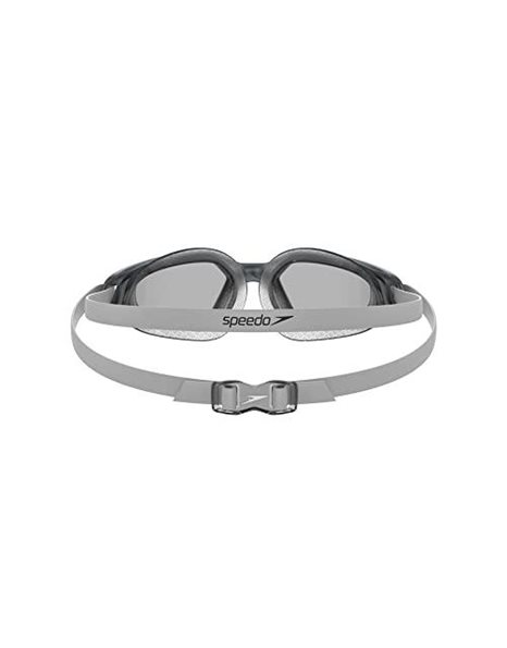 Speedo Unisex Adult Hydropulse Swimming Goggles, White/Elephant/Light Smoke, One Size