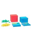 WISSNER active learning 039577.000 Base Ten Set,for ages up from 3 years, 121 Parts, in a Cardboard Box with Guide, RE-Plastic°, Multicolor, Medium