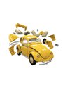 Airfix J6023 VW Beetle Volkswagen Model Vehicle Toy, Yellow