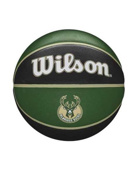 Wilson Basketball, NBA Team Tribute Model, MILWAUKEE BUCKS, Outdoor, Rubber, Size: 7