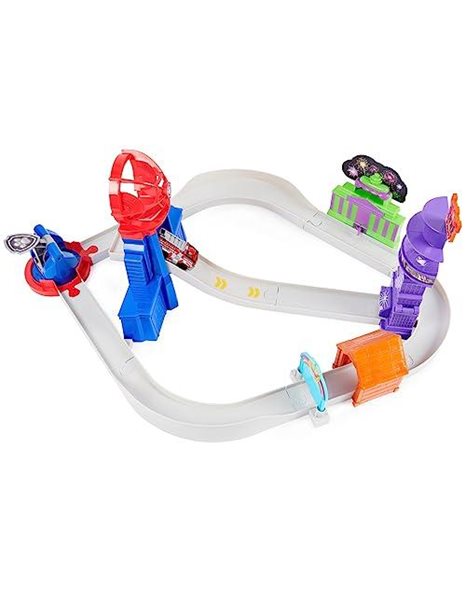PAW Patrol, True Metal Total City Rescue Movie Track Set with Exclusive Marshall Vehicle, 1:55 Scale, Kids’ Toys for Ages 3 and up