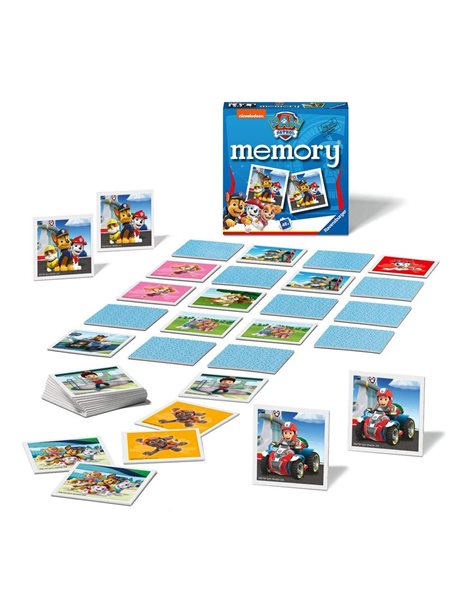 Ravensburger Paw Patrol Mini Memory Game - Matching Picture Snap Pairs Game For Kids Age 3 Years and Up
