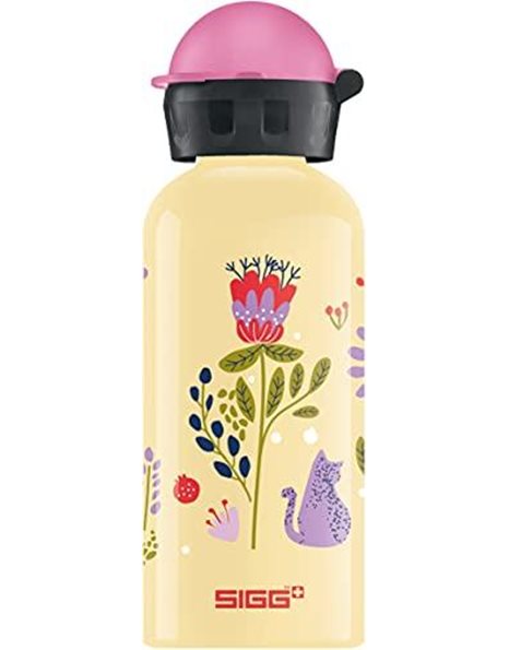 SIGG - Aluminium Kids Water Bottle - KBT Free as a bird - Leakproof - Lightweight - BPA Free - Climate Neutral Certified - Light yellow - 0.4L