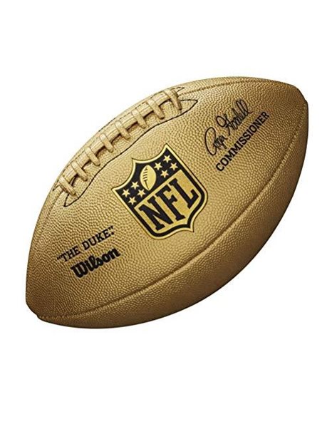 Wilson NFL DUKE METALLIC EDITION American Football, Mixed Leather, Official Size, Gold, WTF1826XB