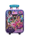 ?Travel Ken Doll with Beach Fashion, Barbie Extra Fly, Tropical Outfit with Boogie Board and Duffel Bag, HNP86