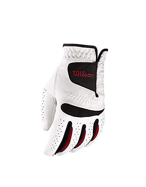 Wilson Mens Golf Glove, Size: ML, Right hand, MRH, White, Feel Plus, WGJA00065ML