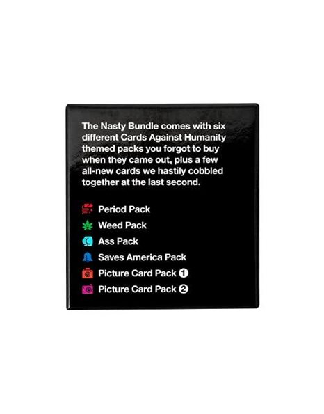 Cards Against Humanity: Nasty Bundle • 6 themed packs + 10 new cards